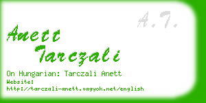 anett tarczali business card